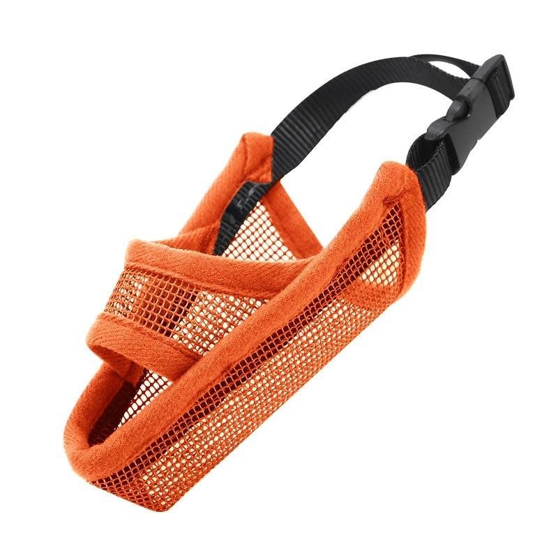 Dog Mouth Cover Anti-Bite Mesh Dog Mouth Cover Medium And Large Dogs Anti-Drop Mask M Orange - Image 2