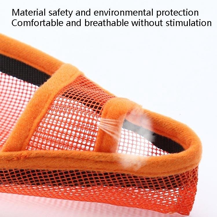 Dog Mouth Cover Anti-Bite Mesh Dog Mouth Cover Medium And Large Dogs Anti-Drop Mask M Orange - Image 4