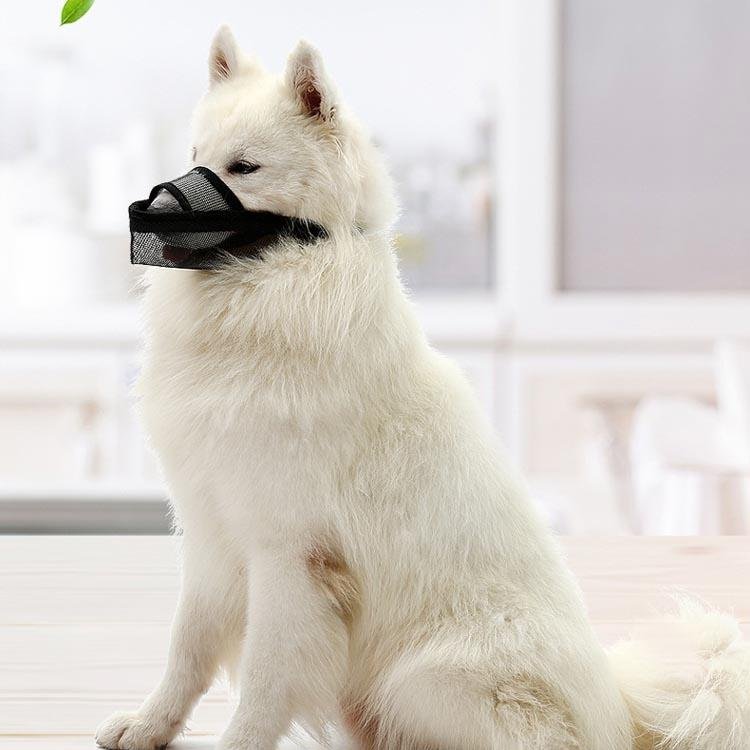 Dog Mouth Cover Anti-Bite Mesh Dog Mouth Cover Medium And Large Dogs Anti-Drop Mask Xxs - Beige - Image 9