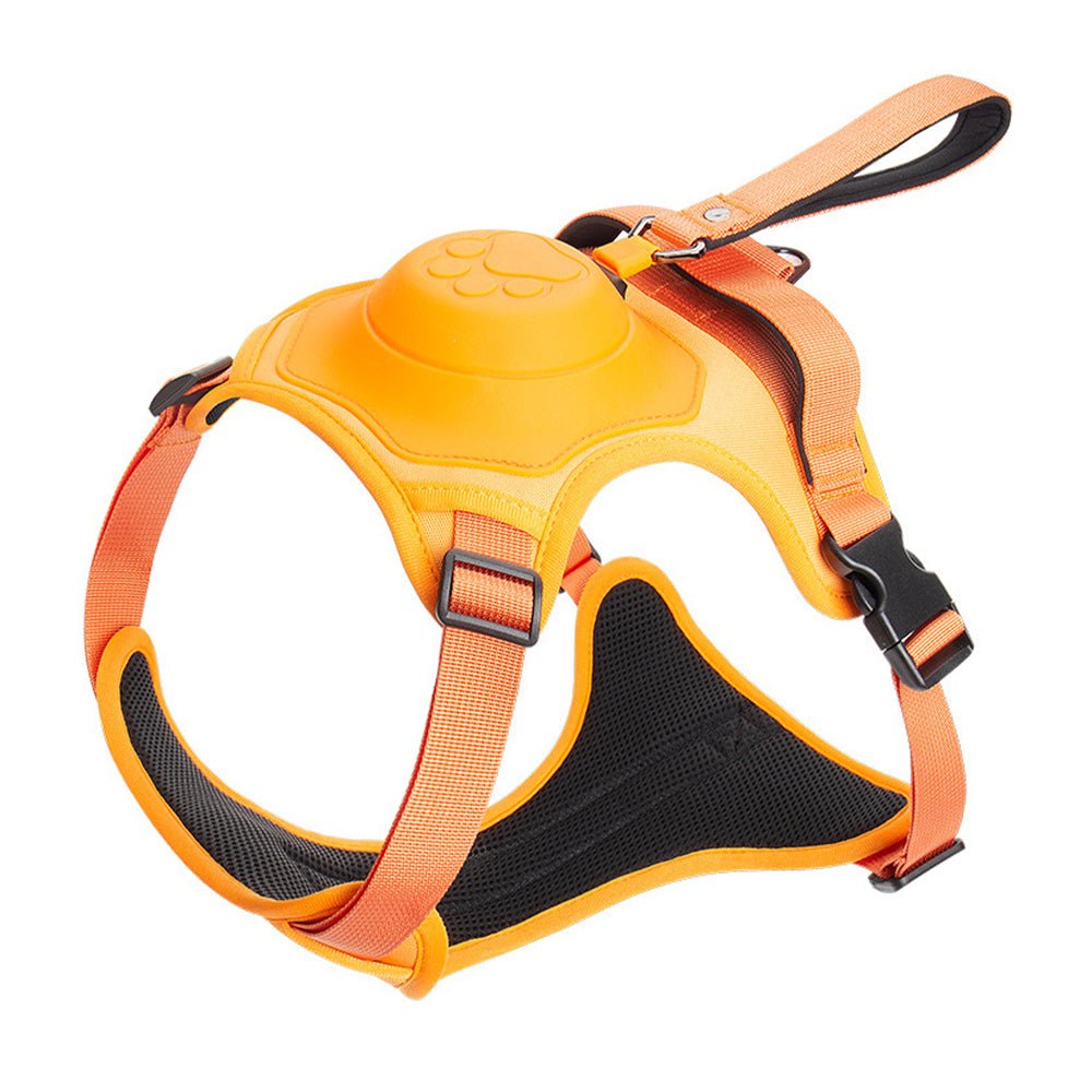 Vibe Geeks Ultimate 2-in-1 Reflective No-pull Dog Harness with Retractable Leash and Control Handle - Red - M - Image 5