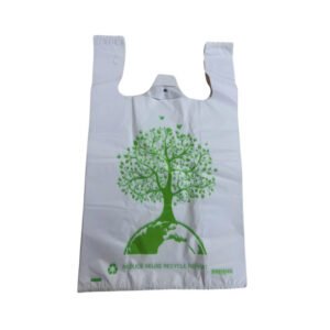 Reusable Carry Bags Eco Plastic Bags Wholesale Printed Large (500 Pcs)