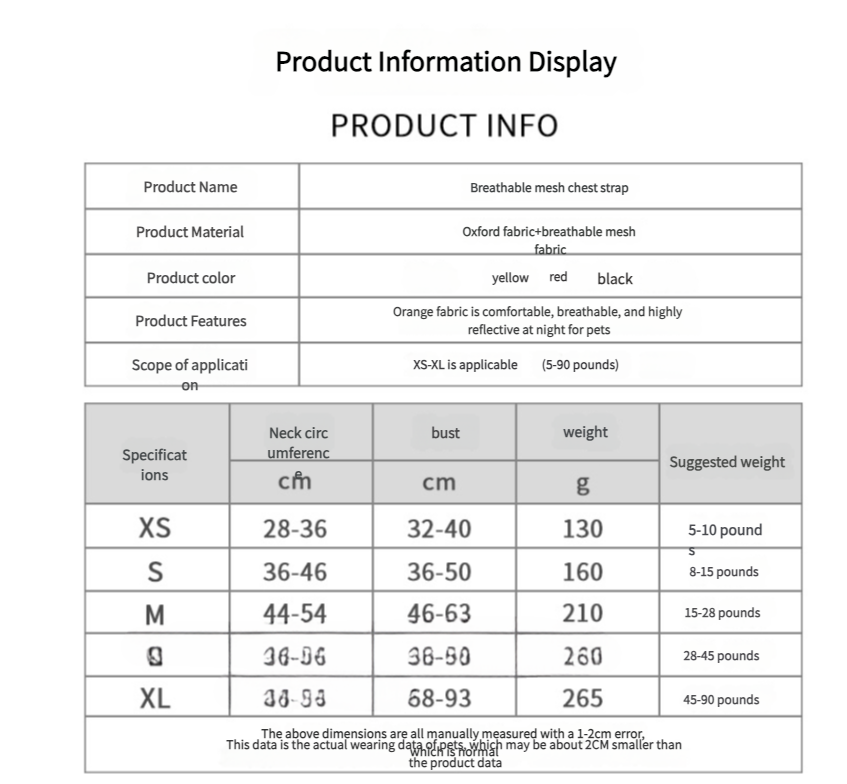 Reflective Dog Harness with Leash, No-Pull Vest Harness for Dogs, Adjustable Dog Vest with Handle, Walking Training Pet Harness M size - Image 4