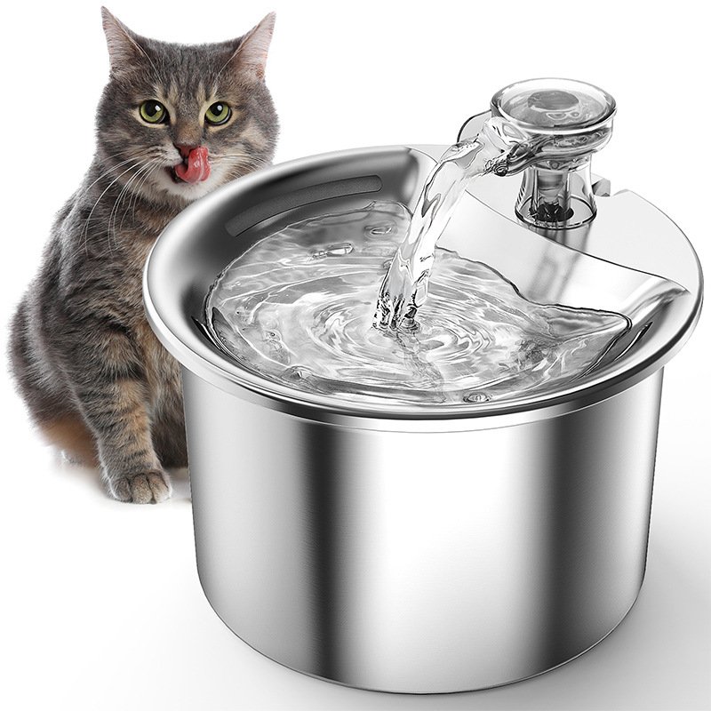 Intelligent Stainless Steel Pet Water Fountain with Smart Sensor, USB Plug, and Auto Power-Off Function - Image 4
