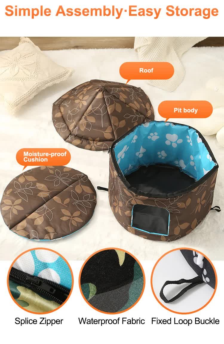 Outdoor Waterproof Cat House - Insulated, Weatherproof, Warm Shelter for Cats, Ideal for Winter Protection,Size: S 35*40cm - Image 2