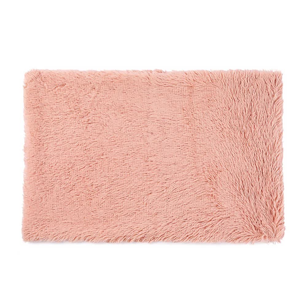 Fluffy Pet Blankets-Soft Faux Fur, Anti-Anxiety Cozy Throws for Cats and Dogs, M 80*55cm blush pink