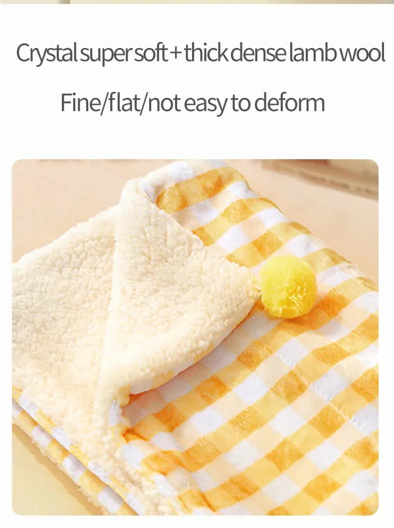 Multi-Use Pet Blanket -Soft Cushion, Blanket, and Pillow for Cats and Small Dogs, Pink XL100*78CM - Image 4