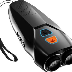 Black Handheld Ultrasonic Dog Trainer with Dual Mode | Training & Deterrent Device with LED Light