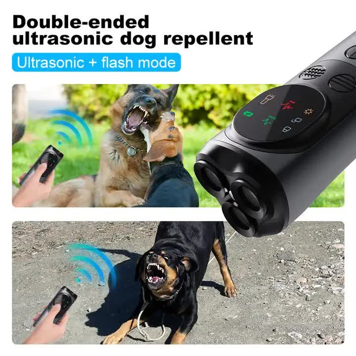 P10 Black Ultrasonic Dog Repellent Device - Dual-Mode Flashlight and Ultrasonic Dog Deterrent - Image 2