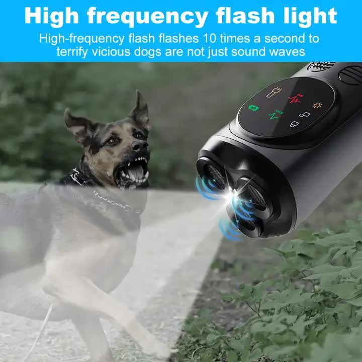 P10 Black Ultrasonic Dog Repellent Device - Dual-Mode Flashlight and Ultrasonic Dog Deterrent - Image 5