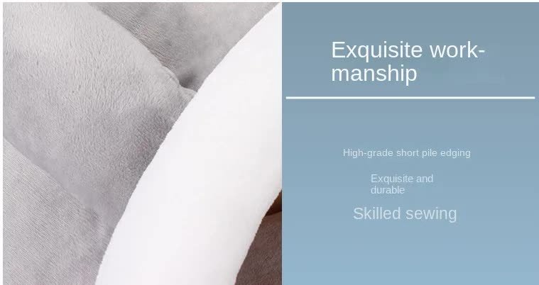 Yellow Half-Enclosed Cat Bed - Soft Short Velvet Fabric with Sponge + PP Cotton Filling, S Size (28x28x30 cm) - Image 3