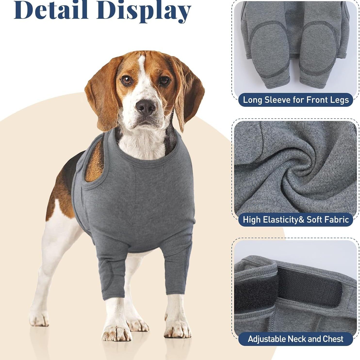 L Pet Front Leg Protective Sleeve - Elastic Dog Leg Guard for Post-Surgery Protection, Prevents Licking and Biting - Image 2