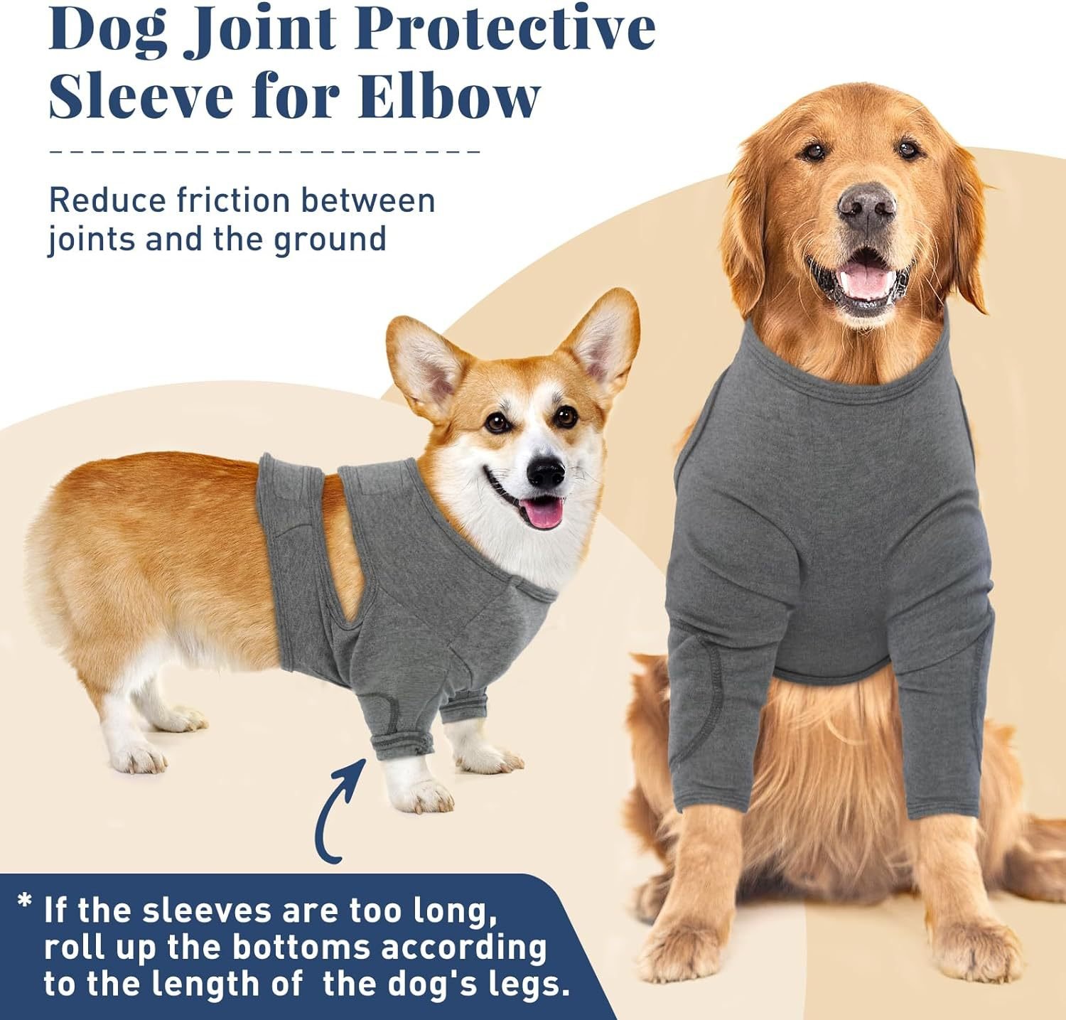 L Pet Front Leg Protective Sleeve - Elastic Dog Leg Guard for Post-Surgery Protection, Prevents Licking and Biting - Image 5