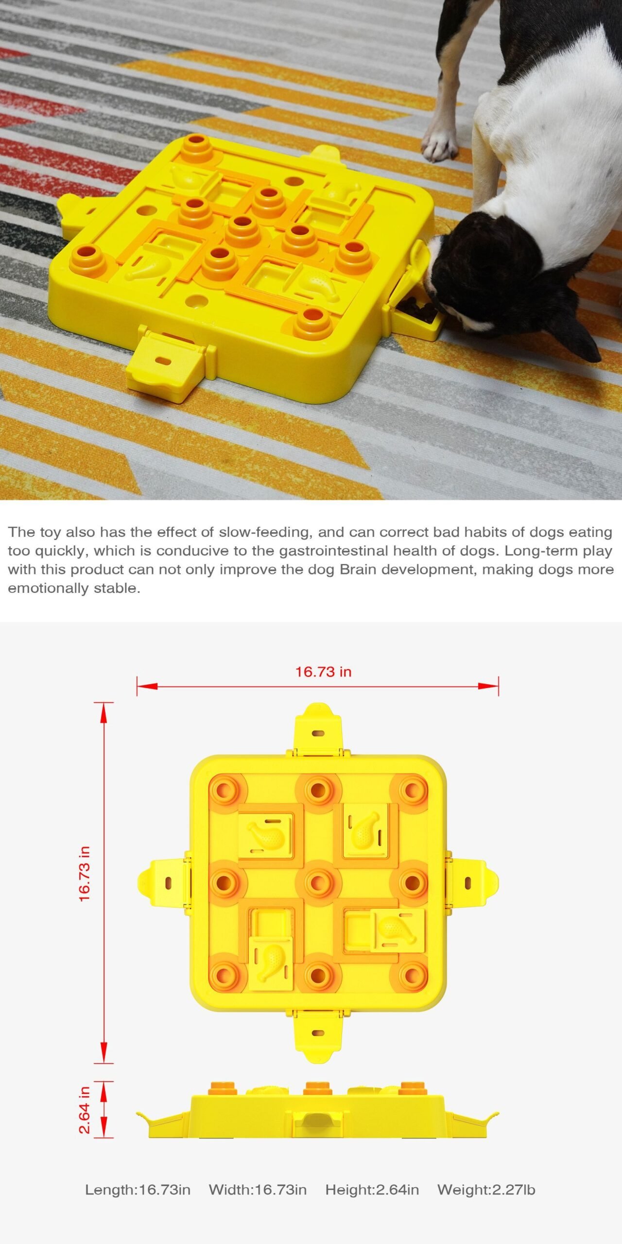Blue-green Interactive Slow Feeder Puzzle Toy for Dogs - Durable Pet Food Dispenser Bowl - Image 6