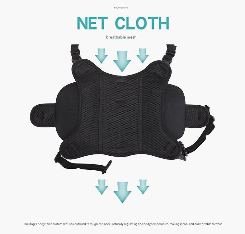 Blue Reflective Dog Saddle Harness with Storage Bags - Adjustable Pet Backpack for Outdoor Adventures - Image 4