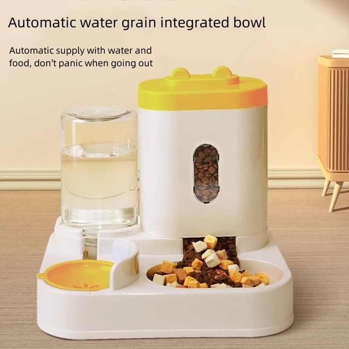 Blue Automatic Pet Feeder and Water Dispenser - Smart Dog Bowl & Cat Feeder, Universal Pet Feeding Station, Electric Pet Water Fountain - Image 2