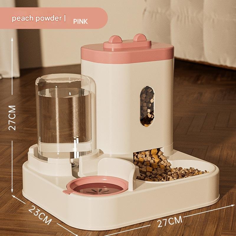Pink Automatic Pet Feeder and Water Dispenser - Smart Dog Bowl & Cat Feeder, Universal Pet Feeding Station, Electric Pet Water Fountain
