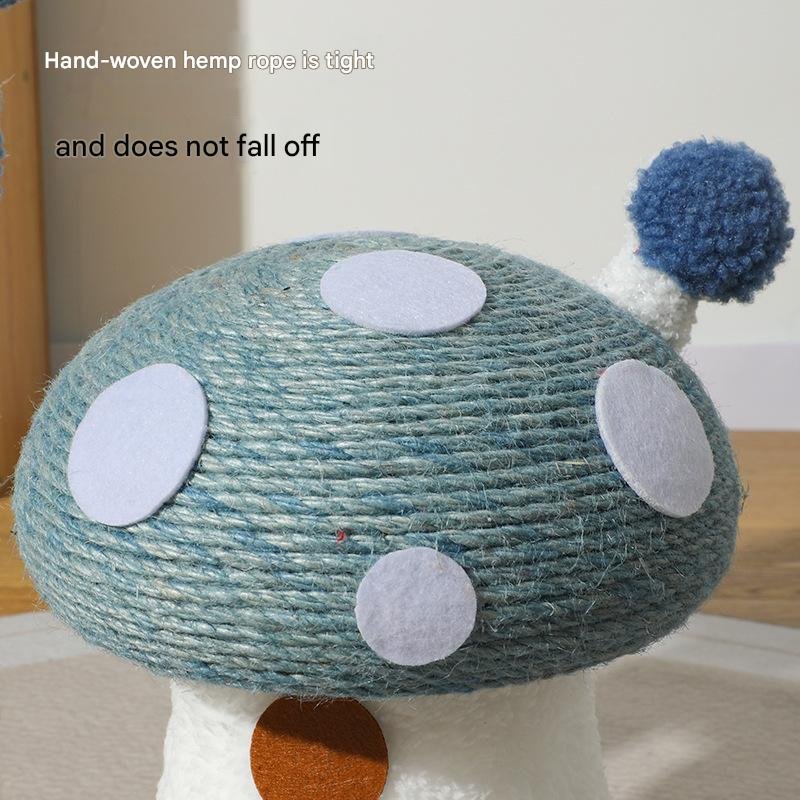 Red Durable Mushroom Cat Scratching Post - Anti-Slip, No Debris Cat Scratch Pad with Sofa Protection for Small Cats - Image 5