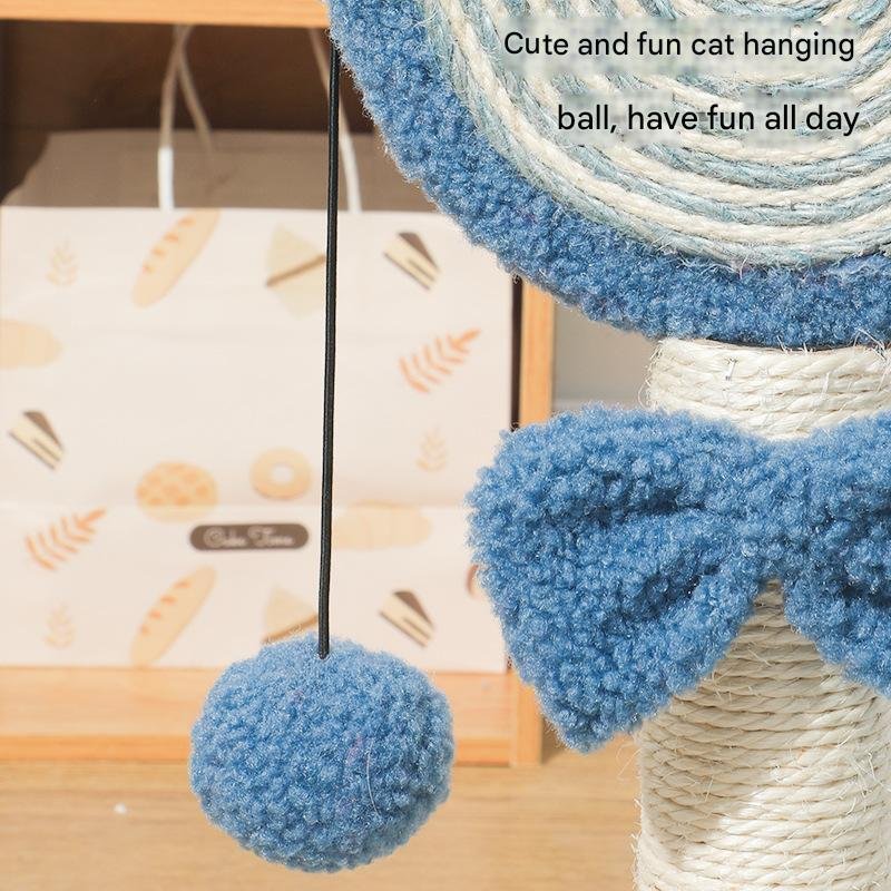 Red Durable Mushroom Cat Scratching Post - Anti-Slip, No Debris Cat Scratch Pad with Sofa Protection for Small Cats - Image 6