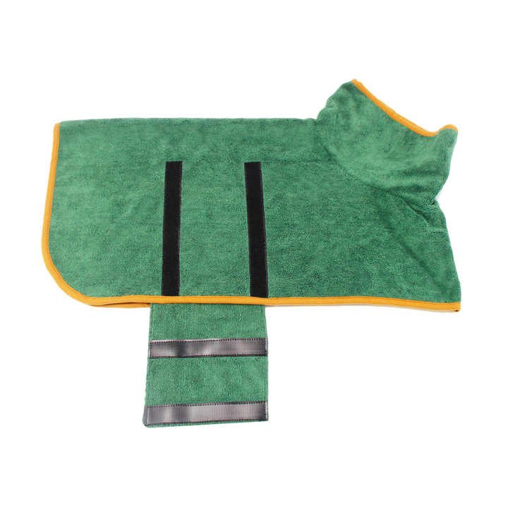 S Green Pet Dog Quick-Dry Bathrobe – Absorbent Towel Robe for Medium and Large Dogs - Image 3