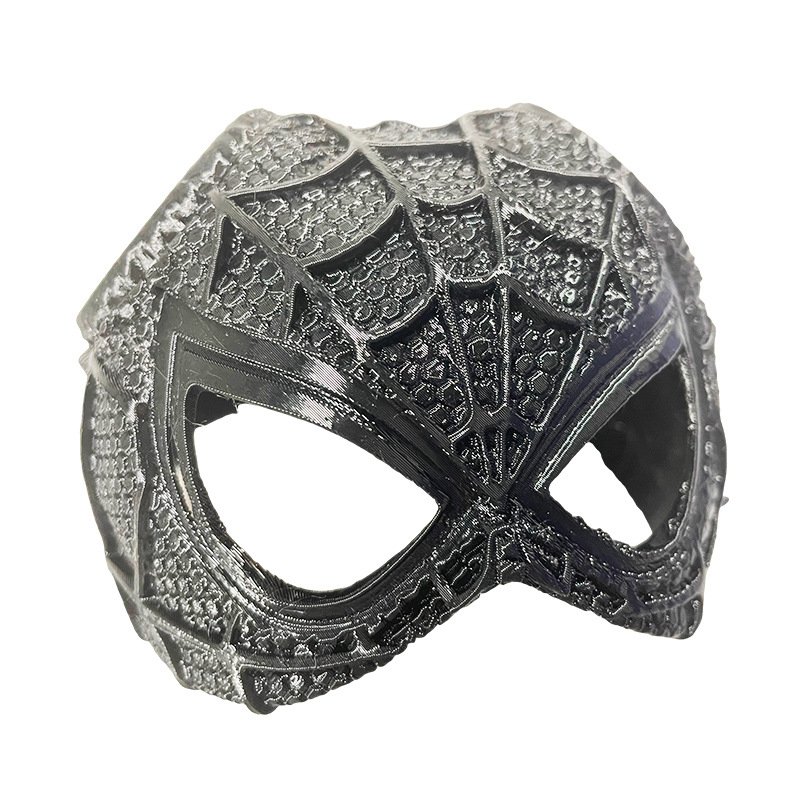 Size S Black And Red Stitching DIY 3D Printed Spider-Man Cat Mask - Mini Decorative Half-Face Mask for Pets - Image 4