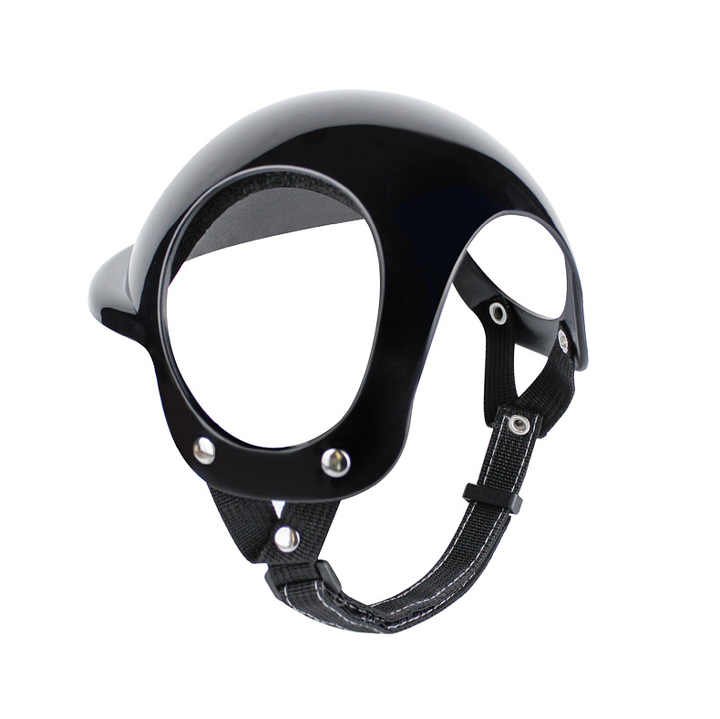 Size L Black Pet Safety Helmet - Stylish Protective Headgear for Dogs - Image 3