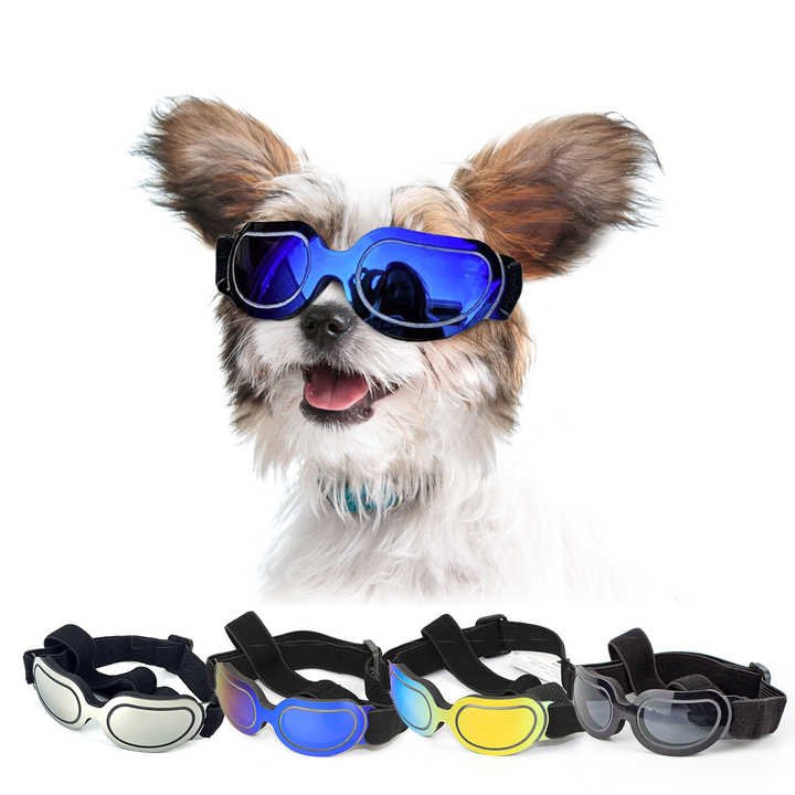 Black Lenses Pet Sunglasses for Dogs and Cats - UV Protection, Adjustable Strap, Anti-Wind and Anti-Fog Pet Goggles - Image 2