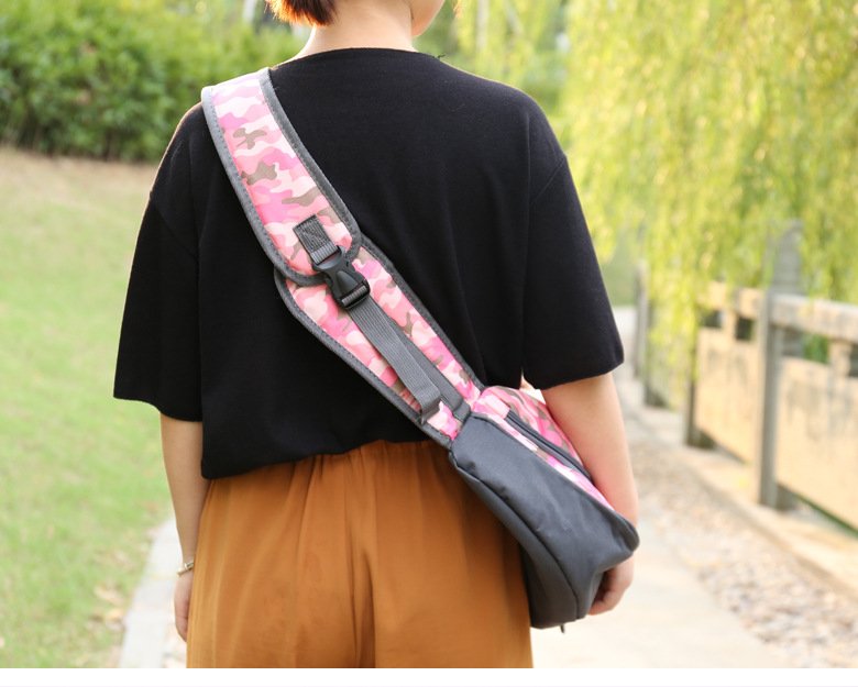 Size S Pink Lightweight Single Shoulder Pet Sling Bag - Stylish Durable Oxford Fabric Carrier - Image 4
