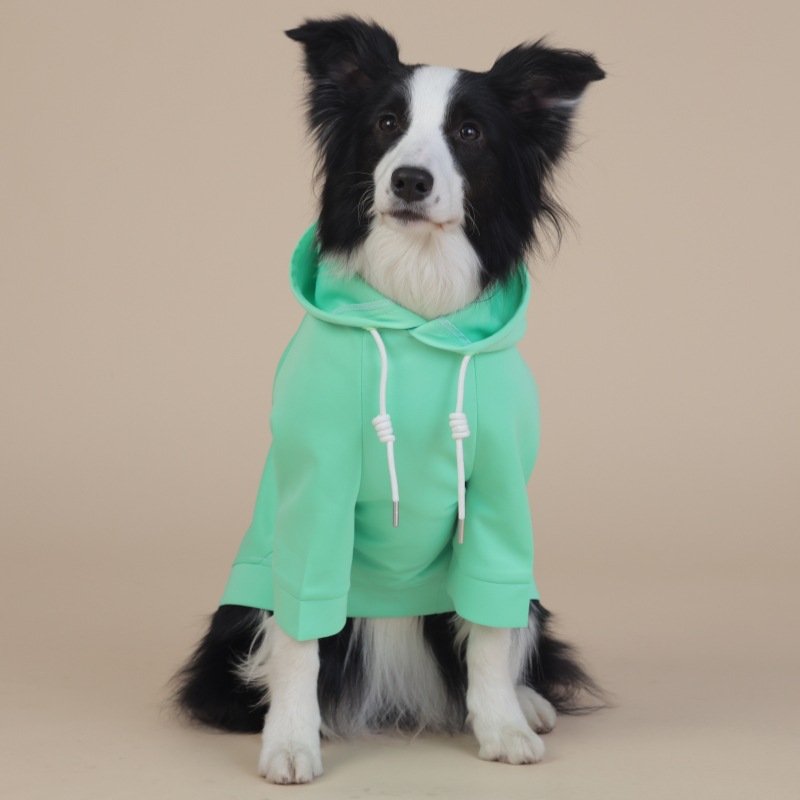 6XL Green Cute Dog Hoodie with Adjustable Drawstring - Available in Various Sizes