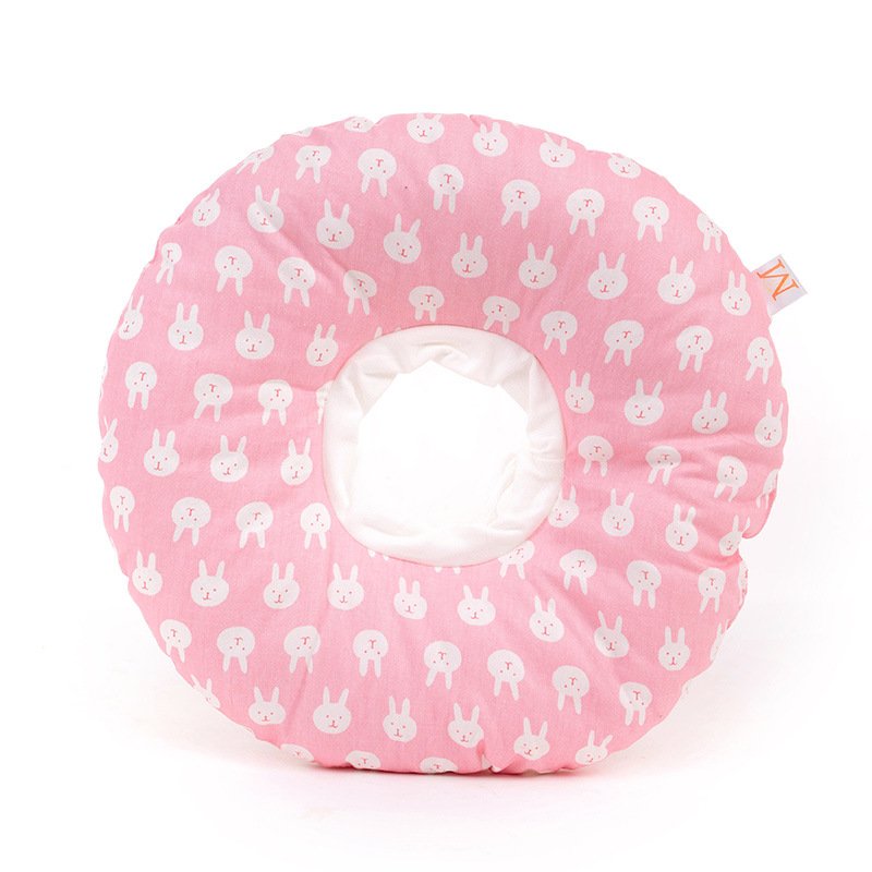 2 pcs Pink Rabbit Soft Pet Recovery Collar - Comfortable Anti-Lick Cone for Cats & Dogs Size XS