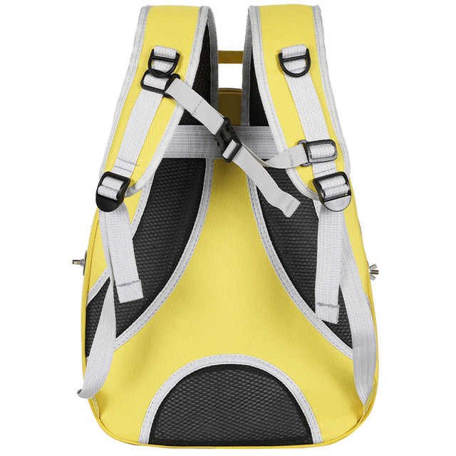 Yellow Stylish Transparent PVC Pet Carrier Backpack - Large Capacity, Multi-Use for Birds & Cats(Including Wooden Stick) - Image 6