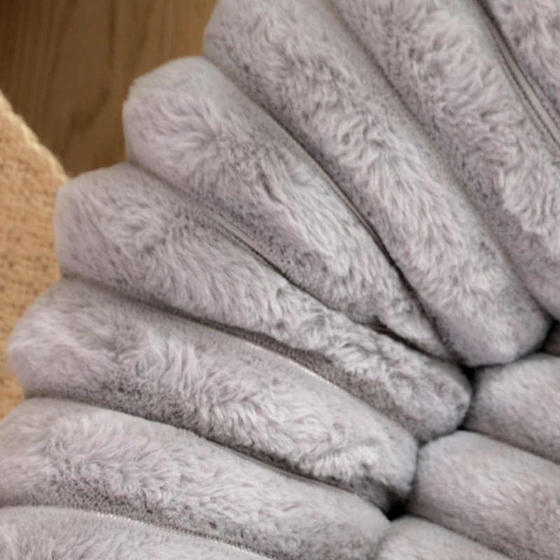 Purple Plush Pet Bed - 40cm Round Dog & Cat Mat, Cozy PP Cotton Filled, Comfortable Pet Supplies - Image 5