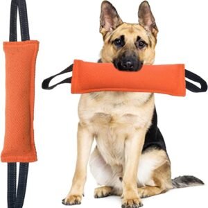 Orange Durable 2-Pack Tug-of-War Dog Training Toy - Tear-Resistant, Safe & Interactive for All Breeds
