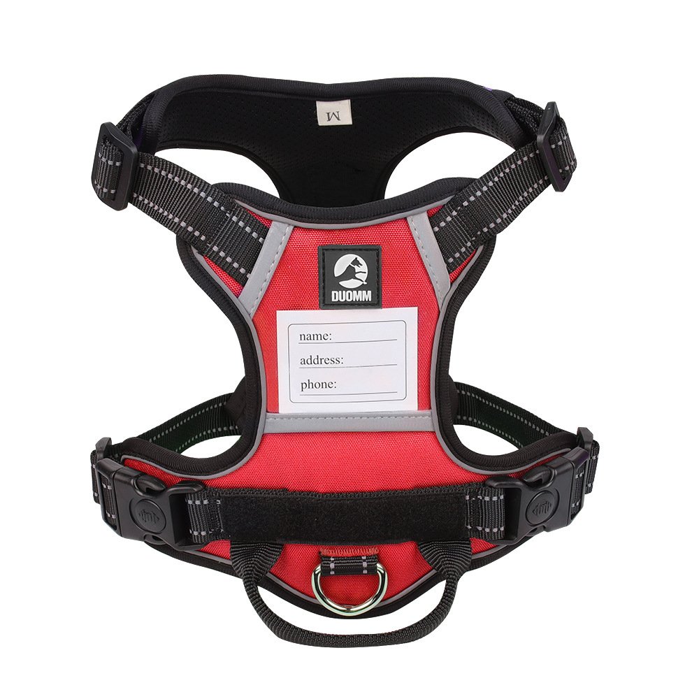 Size S Red Reflective No-Pull Dog Harness - Adjustable & Durable for Large Breeds, Anti-Escape Design
