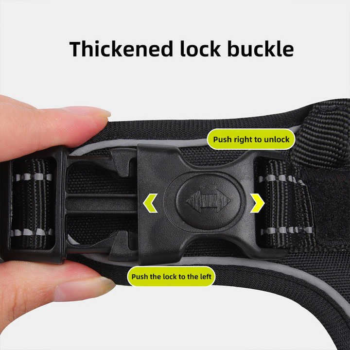 Size L Black Reflective No-Pull Dog Harness - Adjustable & Durable for Large Breeds, Anti-Escape Design - Image 5