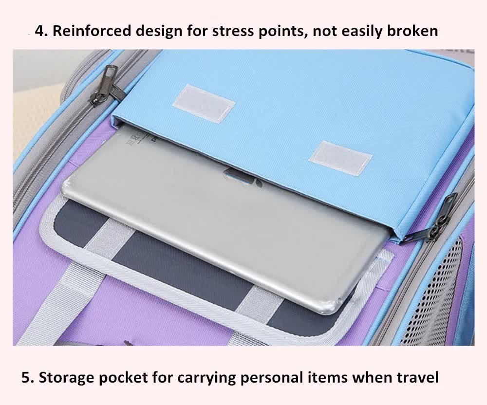 Khaki Portable Pet Carrier Backpack - Spacious, Breathable, and Travel-Friendly for Cats and Small Dogs - Image 11
