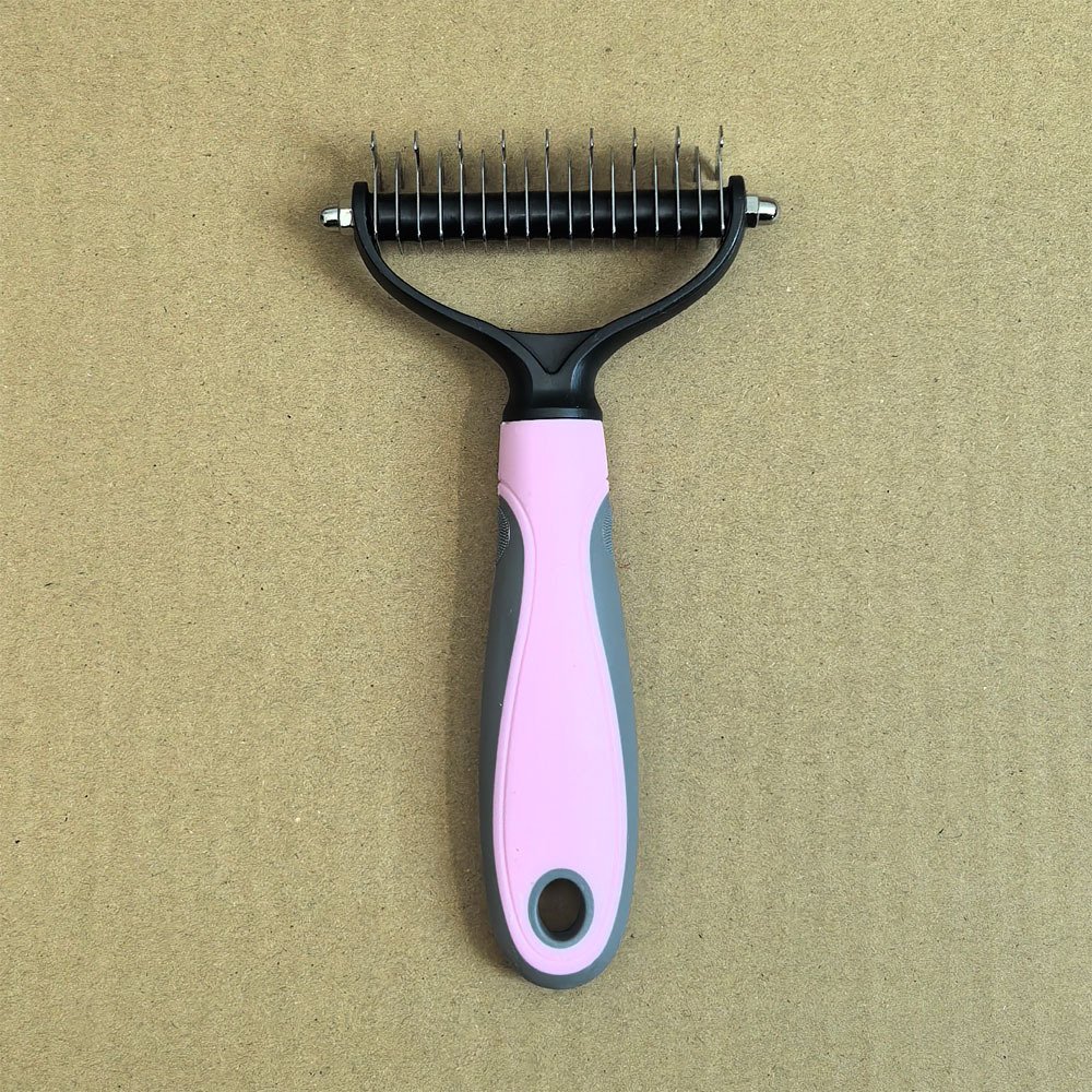 Pink 8-Piece Pet Grooming Tool Set - Brushes, Nail Clippers & More - Image 2