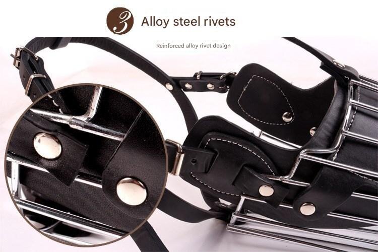 Black Metal Basket Dog Muzzle - Anti-Bite & Anti-Barking - M - Image 5