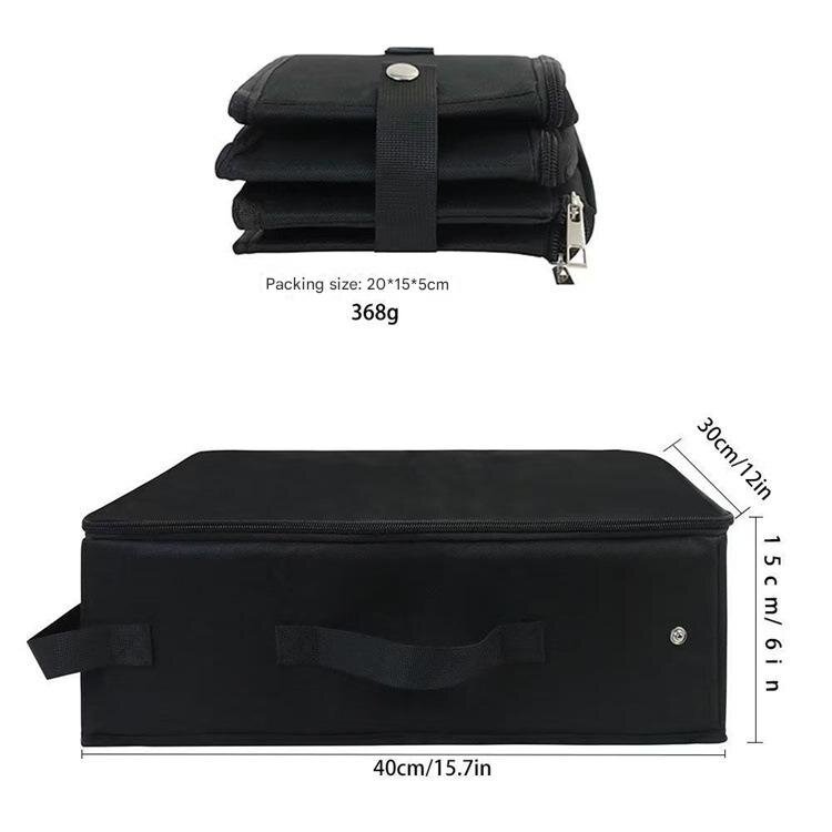 Black Portable Foldable Cat Litter Box - Waterproof Travel Litter Pan for Cats - Image 4
