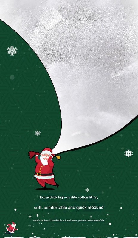 Festive Detachable Pet House - Cozy Green Candye Design (S - 37x46cm) - Image 2