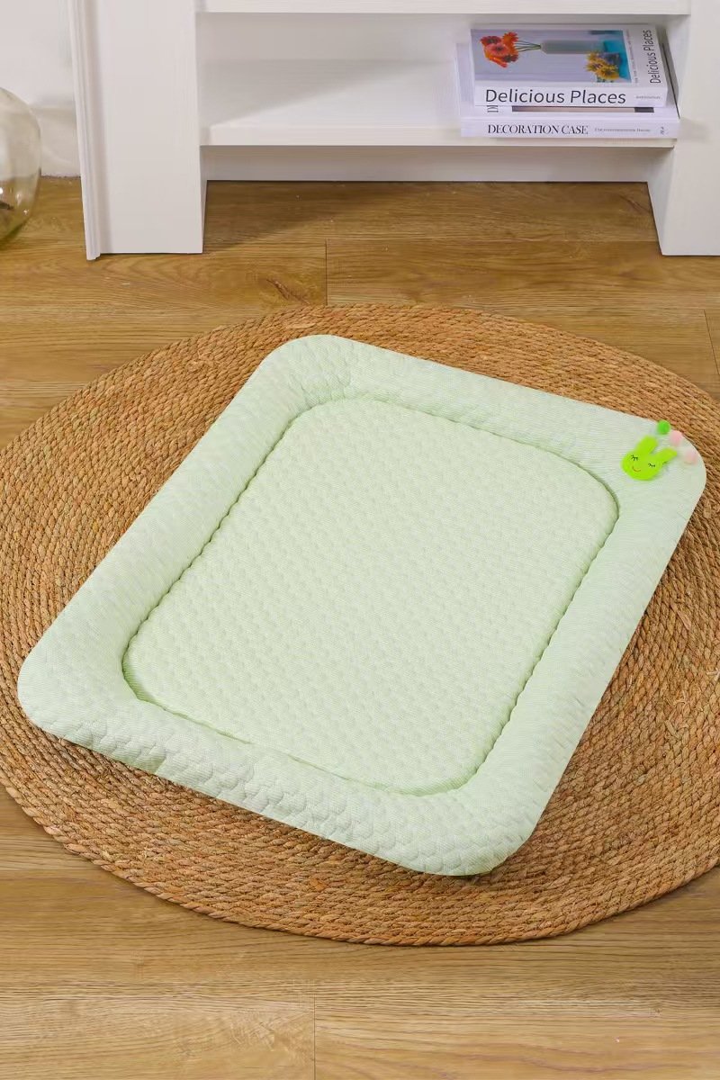 Green Breathable Cooling Pet Mat - Ice Bean Summer Bed for Small Dogs (L : 50x65cm) - Image 2