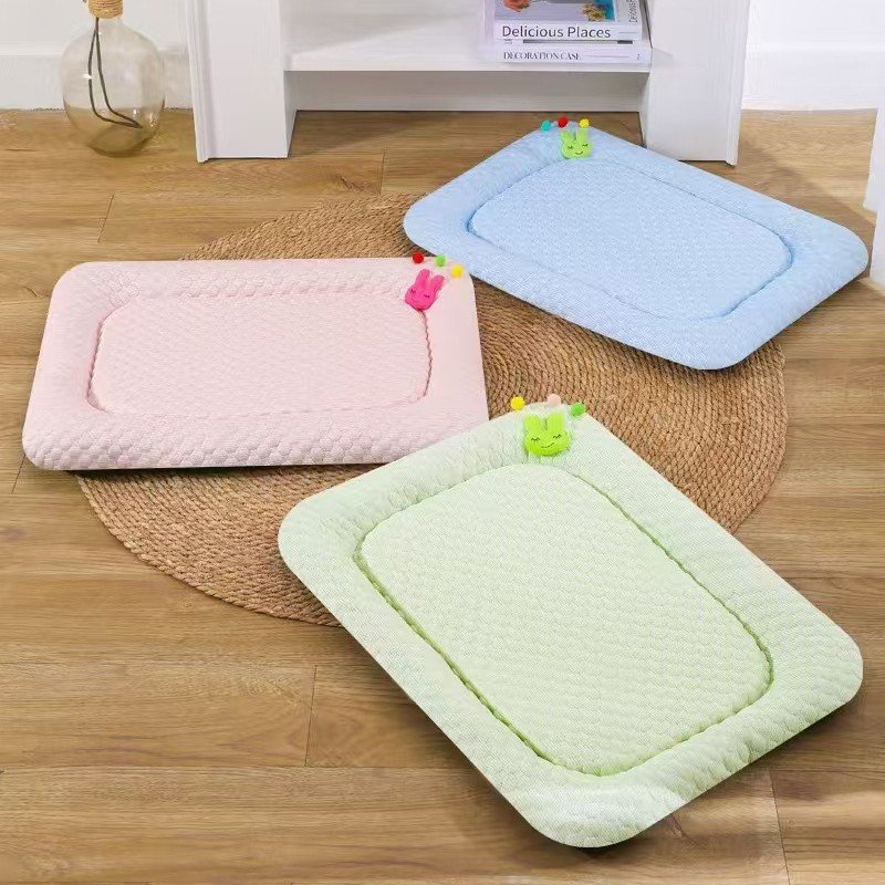 Green Breathable Cooling Pet Mat - Ice Bean Summer Bed for Small Dogs (L : 50x65cm) - Image 3