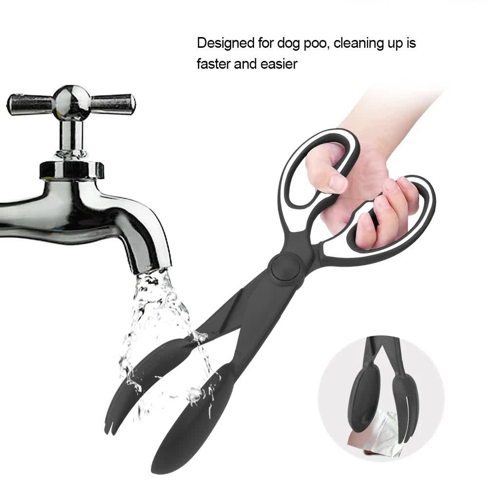 2 Pcs Yellow Pet Poop Scooper with Long Handle - Durable Plastic Waste Picker for Dogs and Cats - Image 5