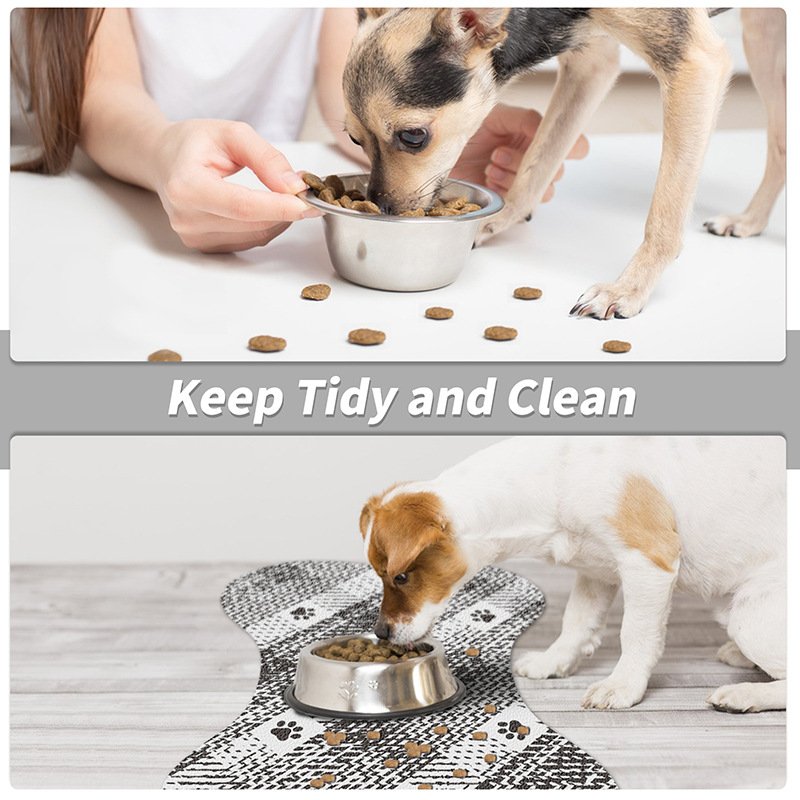 Brown And White Pet Feeding Mat 45x60cm - Anti-Slip, Durable Diatom Mud Mat for Dogs and Cats, Easy to Clean - Image 3