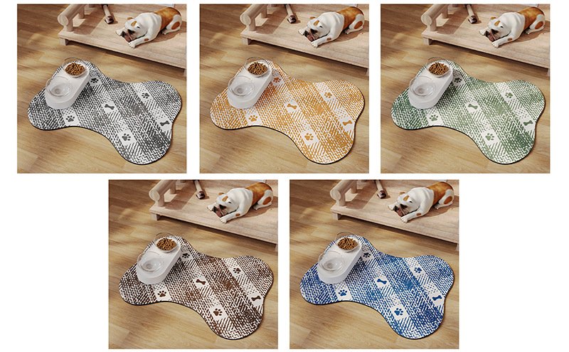 Brown And White Pet Feeding Mat 45x60cm - Anti-Slip, Durable Diatom Mud Mat for Dogs and Cats, Easy to Clean - Image 8