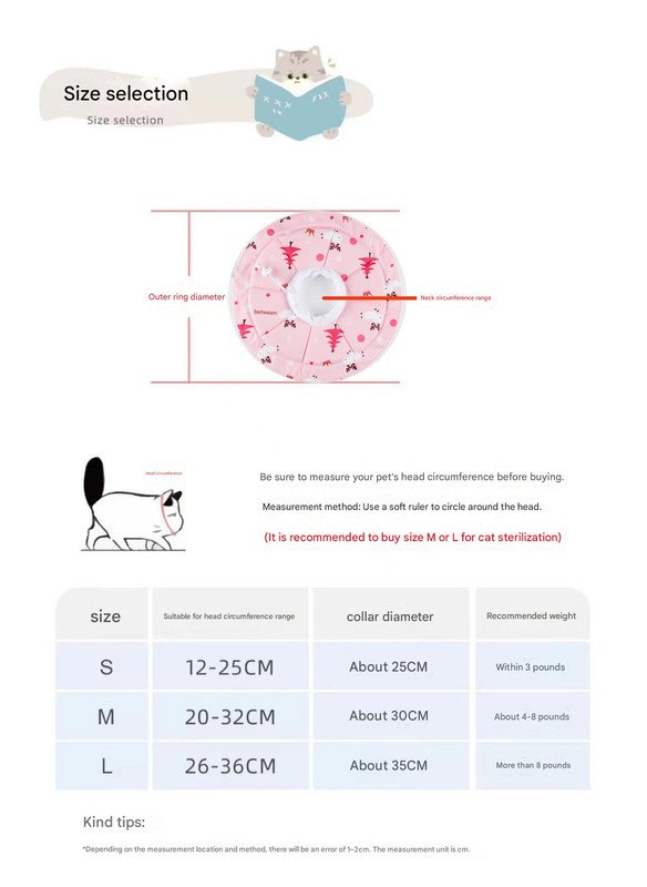 2 Pcs Size S Beige Comfortable Pet Recovery Collar | Waterproof Anti-Lick Collar for Cats & Dogs - Image 3