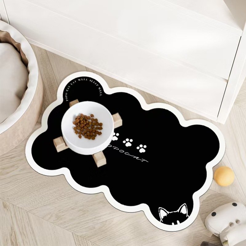 Style 11 Colorful Emoticons Pattern Absorbent Diatomaceous Earth Pet Feeding Mat - Non-Slip & Quick Dry Placemat (50x80cm) - Image 3