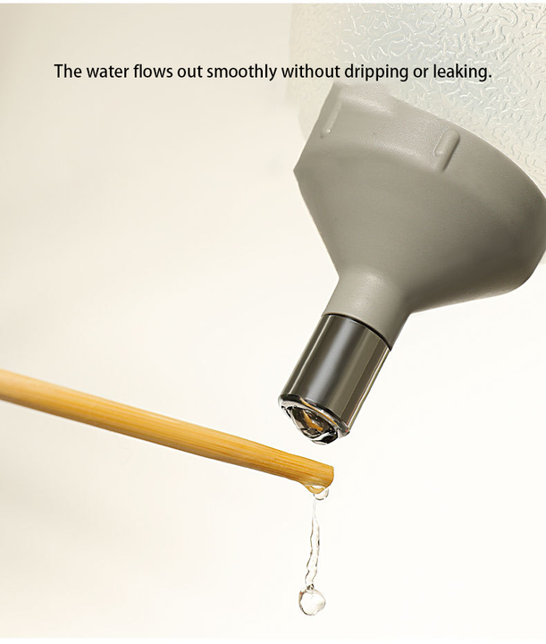 Beige Base Adjustable Height Pet Water Dispenser with Food Bowl Base - Non-Drip Bottle Feeder Station for Dogs & Cats - Image 4