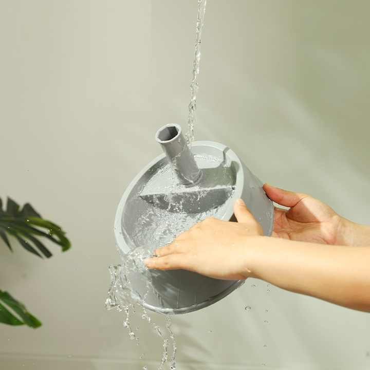 Beige Base Adjustable Height Pet Water Dispenser with Food Bowl Base - Non-Drip Bottle Feeder Station for Dogs & Cats - Image 9