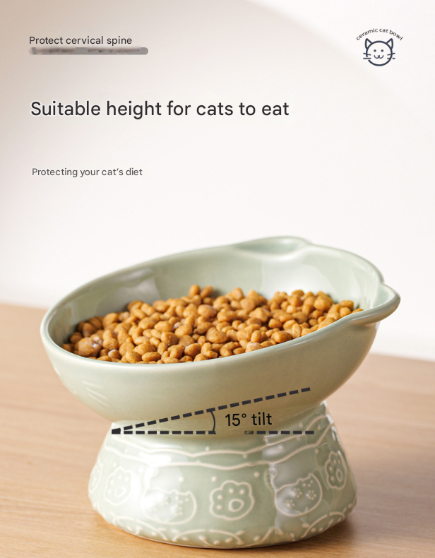 White Vintage Slow Feeder Ceramic Pet Bowl - Anti-Choke Wide-Mouth Design for Cats & Dogs, Prevents Black Chin - Image 2