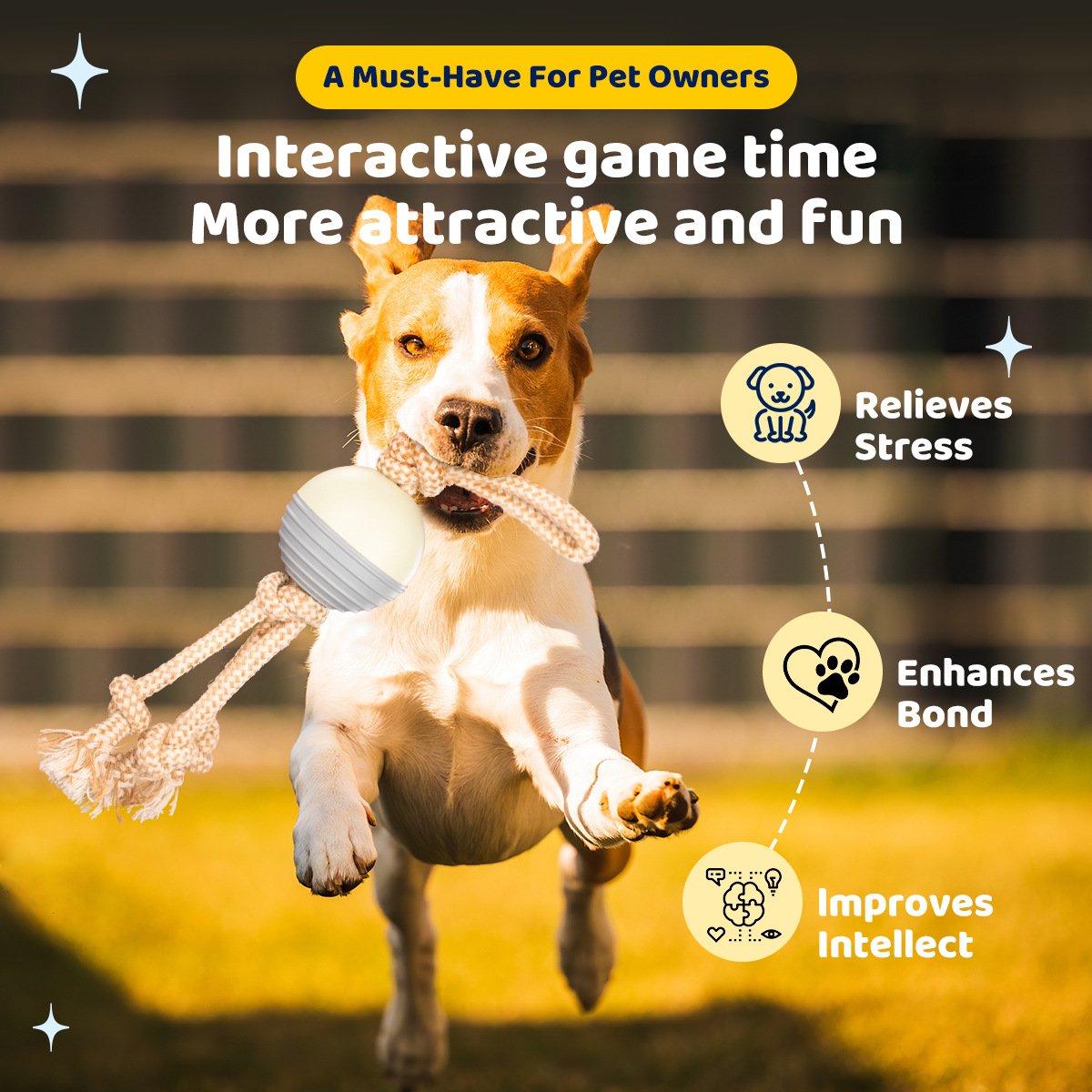 Durable Knot Rope and Ball Dog Toy - Interactive Chew and Tug Play for Pets - Image 2